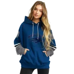 customized nevada wolf pack striped sleeves blue hoodie best selling