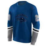 customized nevada wolf pack striped sleeves blue hoodie best selling
