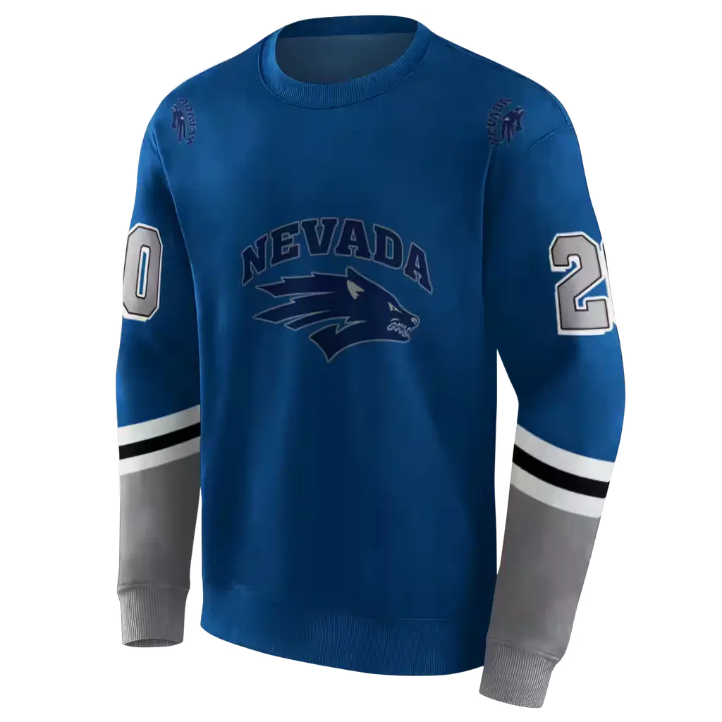 customized nevada wolf pack striped sleeves blue hoodie new arrival customized nevada wolf pack striped sleeves blue hoodie new arrival