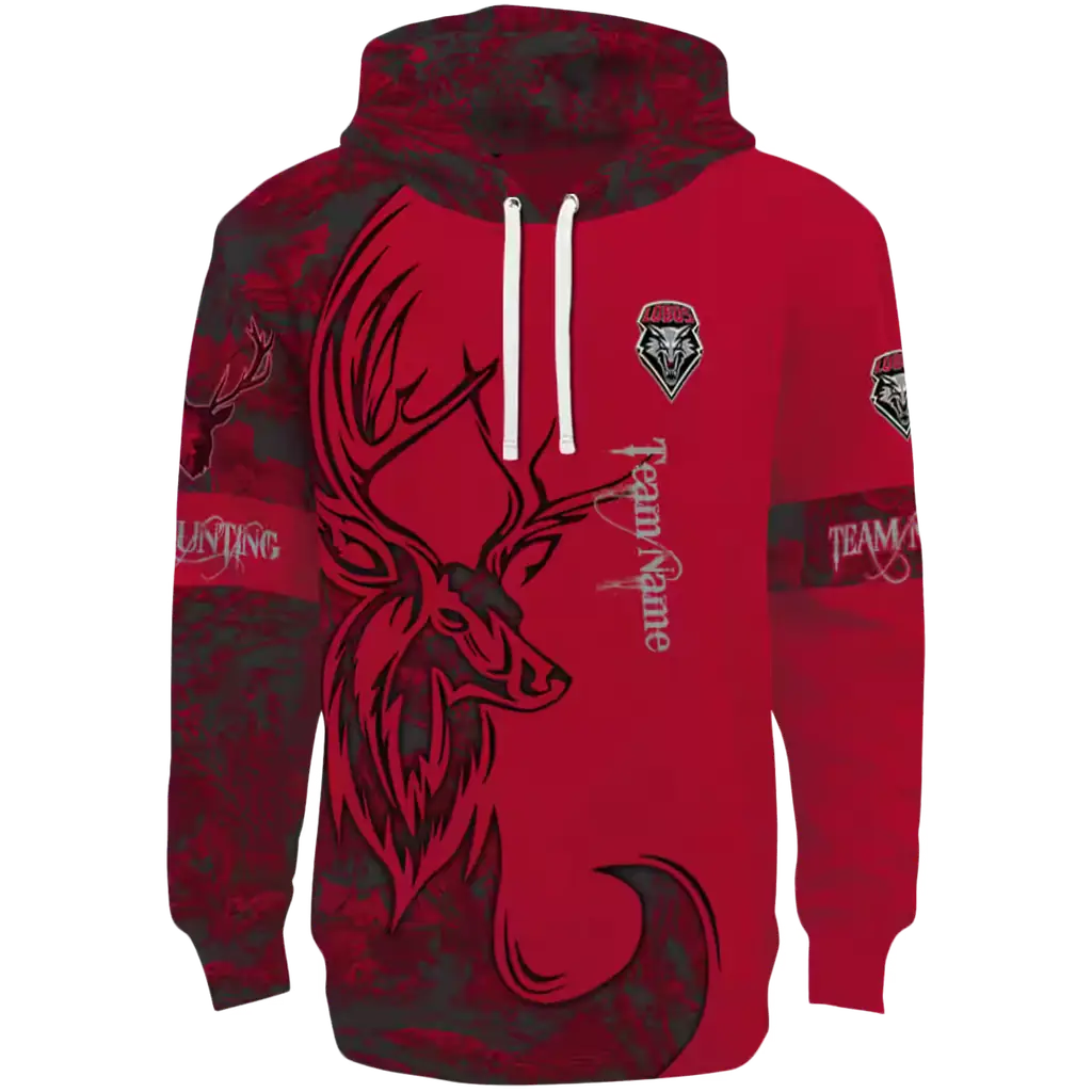 customized new mexico lobos deer silhouette red hoodie best selling customized new mexico lobos deer silhouette red hoodie best selling