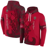 customized new mexico lobos deer silhouette red hoodie best selling