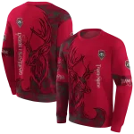 customized new mexico lobos deer silhouette red hoodie best selling