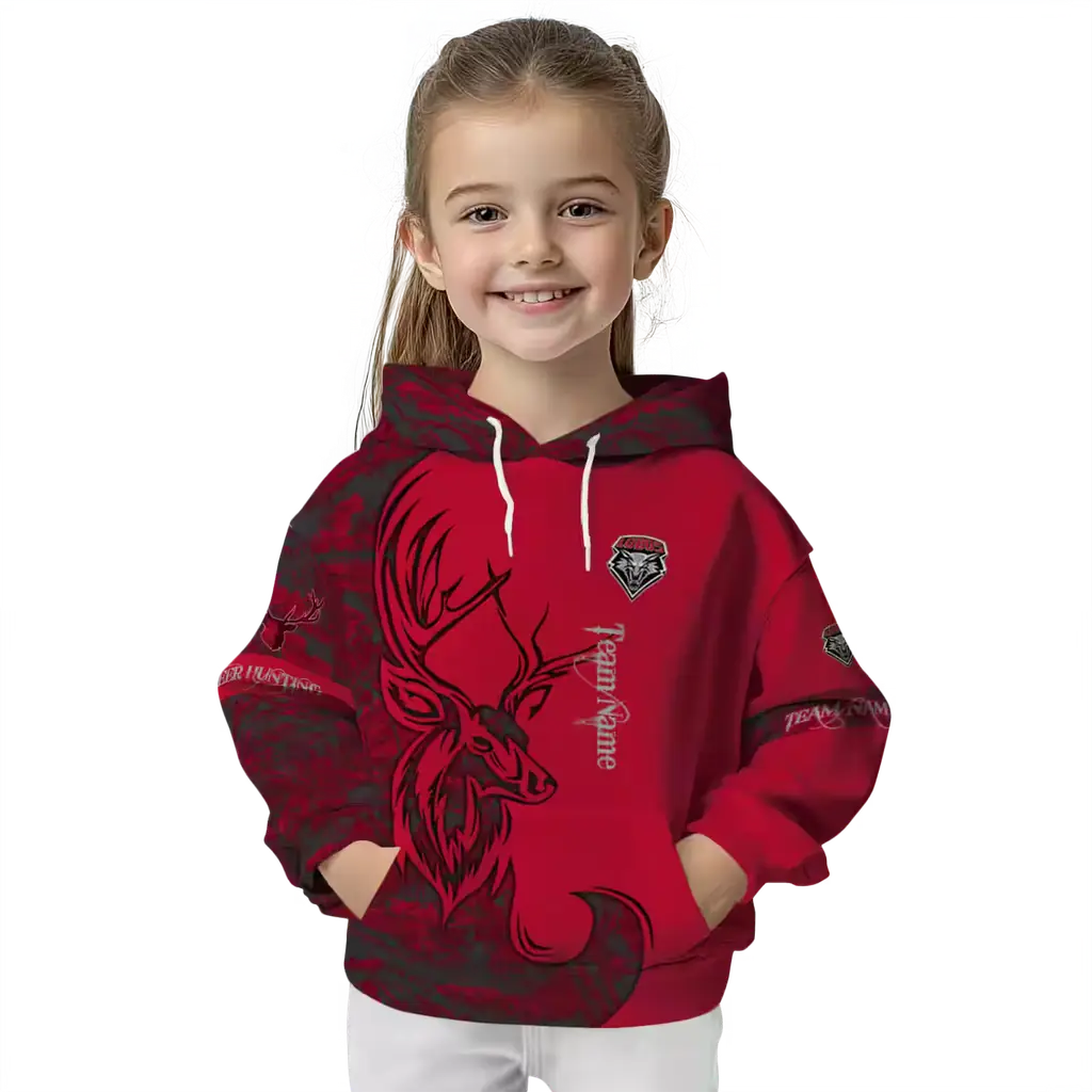 customized new mexico lobos deer silhouette red hoodie top rated customized new mexico lobos deer silhouette red hoodie top rated