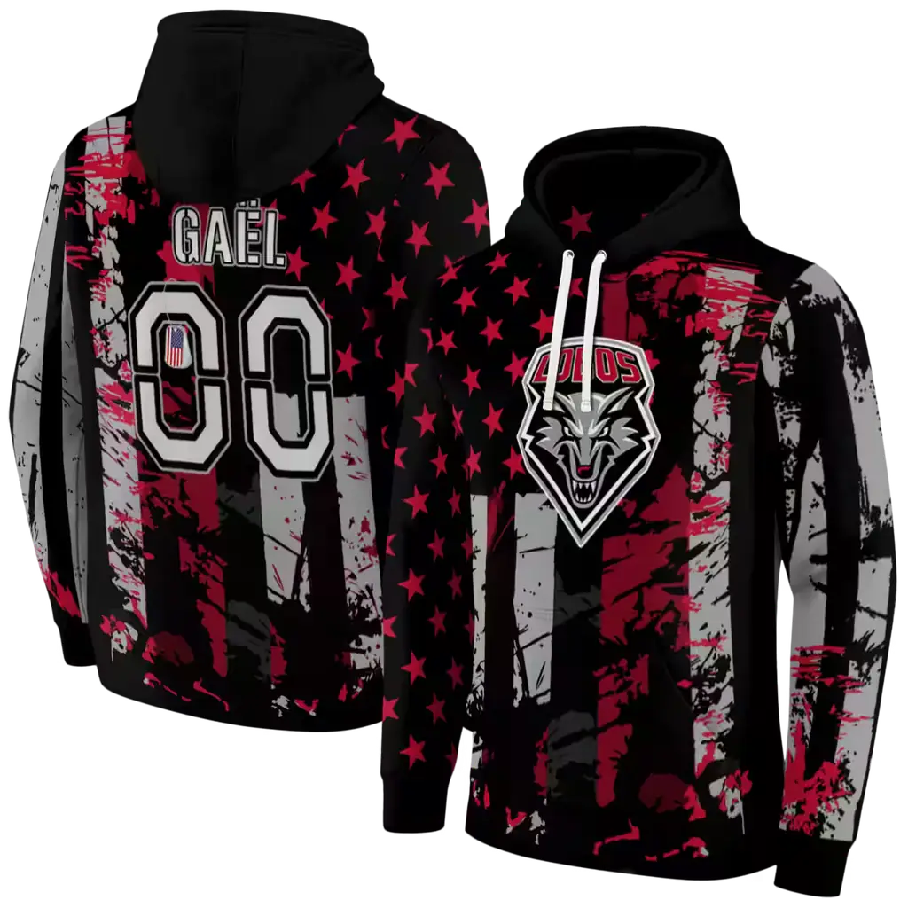 customized new mexico lobos distressed flag red black hoodie fashion forward customized new mexico lobos distressed flag red black hoodie fashion forward