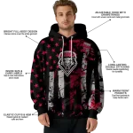 customized new mexico lobos distressed flag red black hoodie best selling