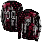 customized new mexico lobos distressed flag red black hoodie best selling