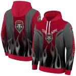 customized new mexico lobos flame design red hoodie best selling