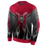 customized new mexico lobos flame design red hoodie best selling