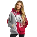 customized new mexico lobos peeking snoopy red hoodie best selling