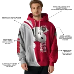 customized new mexico lobos peeking snoopy red hoodie best selling