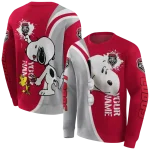 customized new mexico lobos peeking snoopy red hoodie best selling