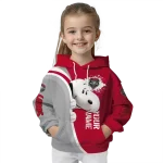 customized new mexico lobos peeking snoopy red hoodie best selling