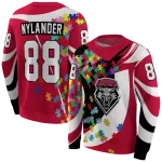 customized new mexico lobos puzzle pieces red hoodie best selling