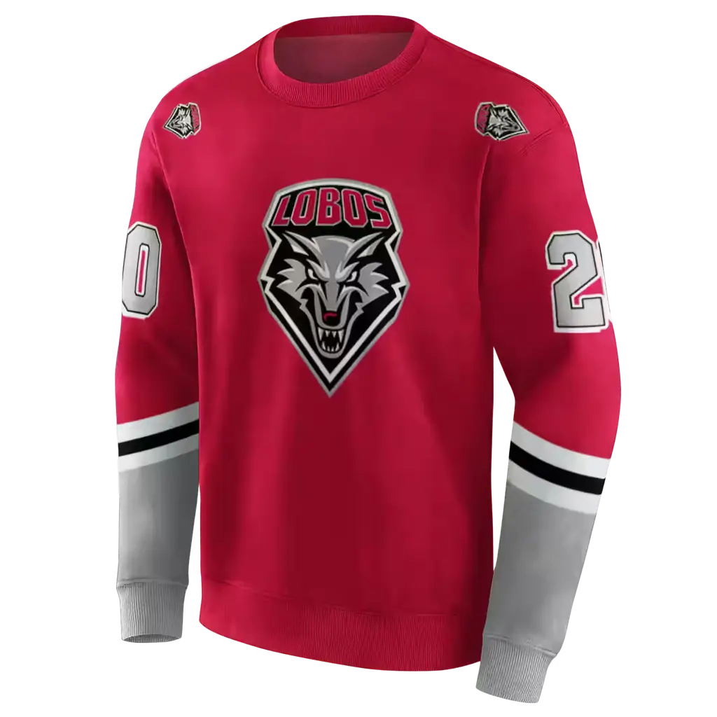 customized new mexico lobos striped sleeves red hoodie new arrival customized new mexico lobos striped sleeves red hoodie new arrival