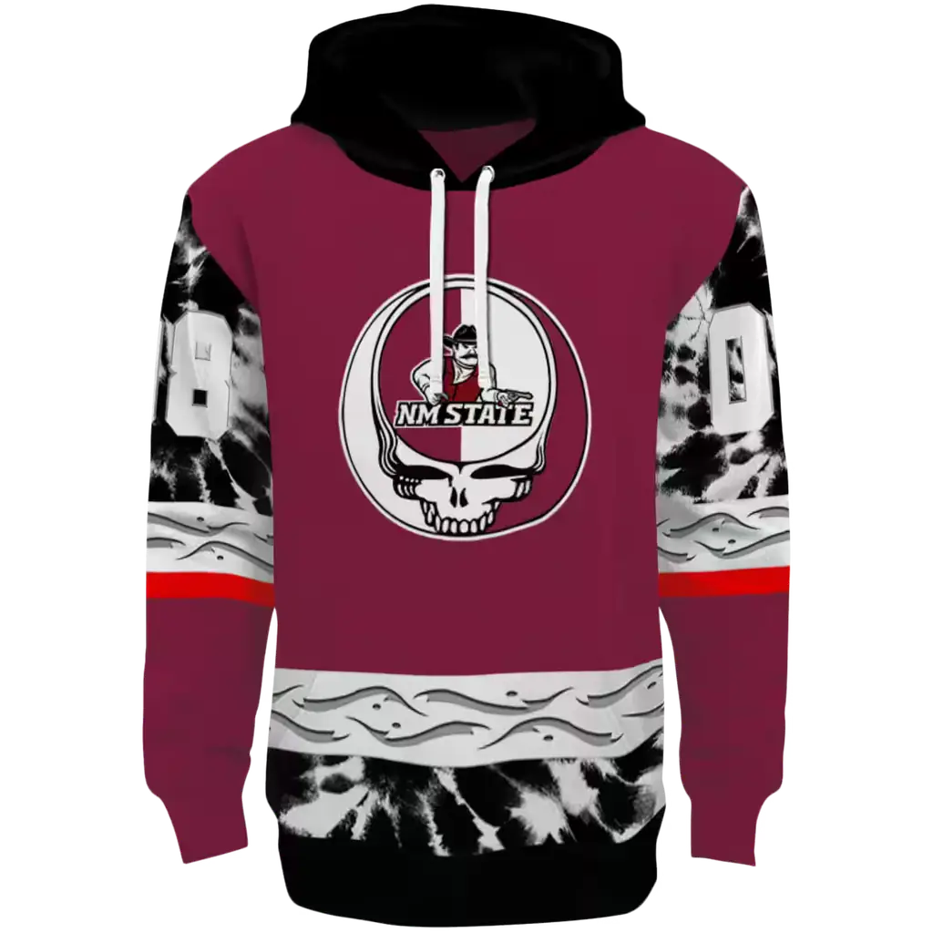 customized new mexico state aggies grateful vibes crimson hoodie best selling customized new mexico state aggies grateful vibes crimson hoodie best selling