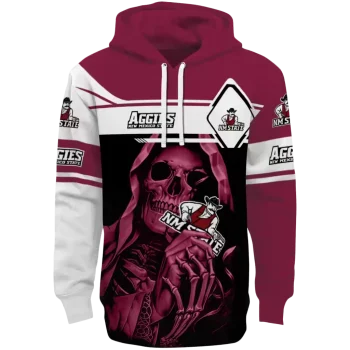 customized new mexico state aggies grim reaper crimson black hoodie best selling