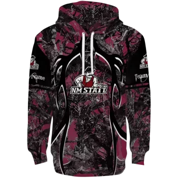 customized new mexico state aggies hunting theme crimson black hoodie best selling