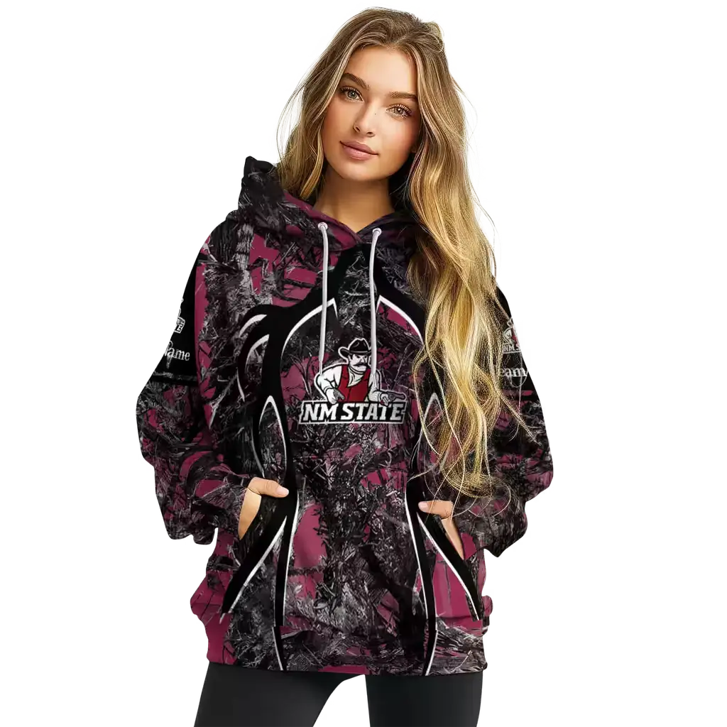 customized new mexico state aggies hunting theme crimson black hoodie high quality customized new mexico state aggies hunting theme crimson black hoodie high quality