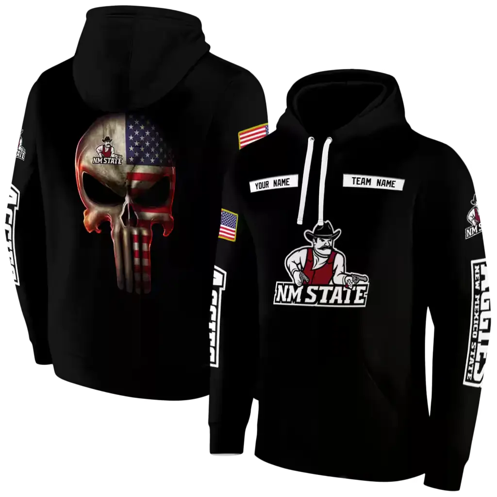 customized new mexico state aggies punisher skull black hoodie fashion forward customized new mexico state aggies punisher skull black hoodie fashion forward