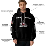 customized new mexico state aggies punisher skull black hoodie best selling