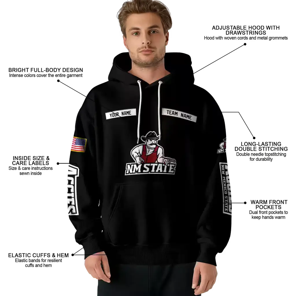 customized new mexico state aggies punisher skull black hoodie latest model customized new mexico state aggies punisher skull black hoodie latest model