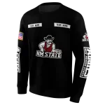 customized new mexico state aggies punisher skull black hoodie best selling