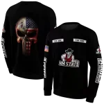 customized new mexico state aggies punisher skull black hoodie best selling