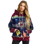 customized new mexico state aggies spongebob patrick star crimson navy hoodie best selling