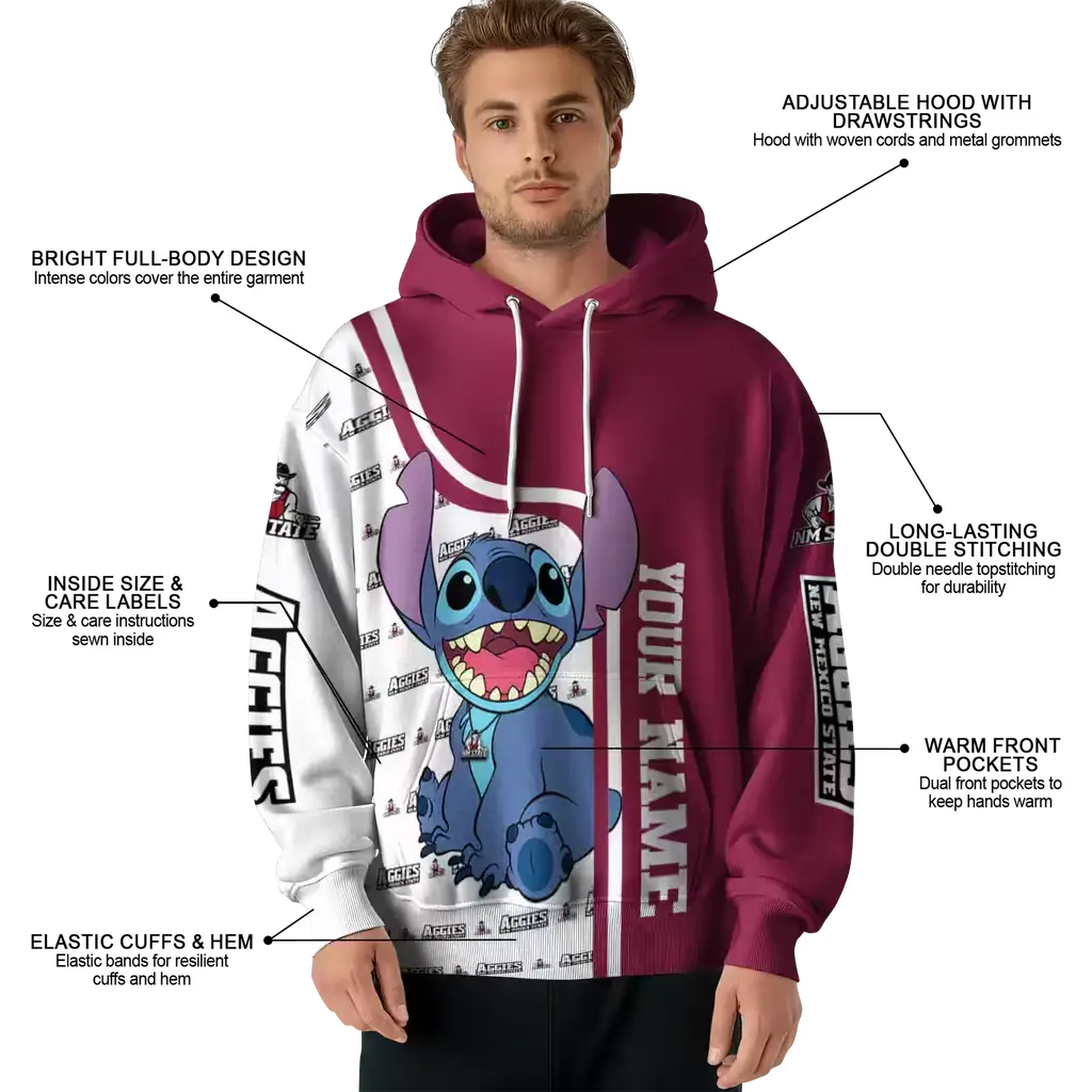 customized new mexico state aggies stitch crimson hoodie latest model customized new mexico state aggies stitch crimson hoodie latest model