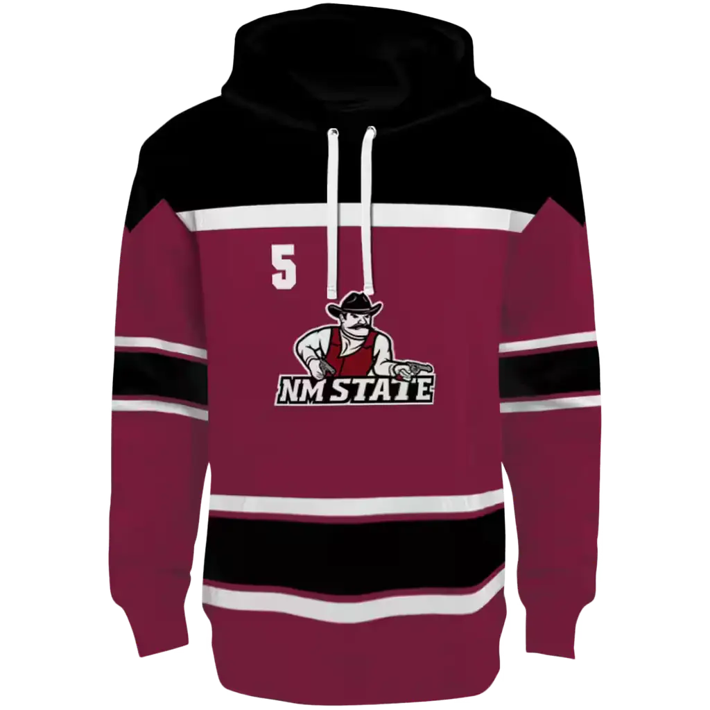 customized new mexico state aggies striped pattern crimson hoodie best selling customized new mexico state aggies striped pattern crimson hoodie best selling