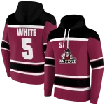 customized new mexico state aggies striped pattern crimson hoodie best selling