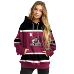 customized new mexico state aggies striped pattern crimson hoodie best selling