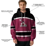 customized new mexico state aggies striped pattern crimson hoodie best selling