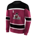 customized new mexico state aggies striped pattern crimson hoodie best selling