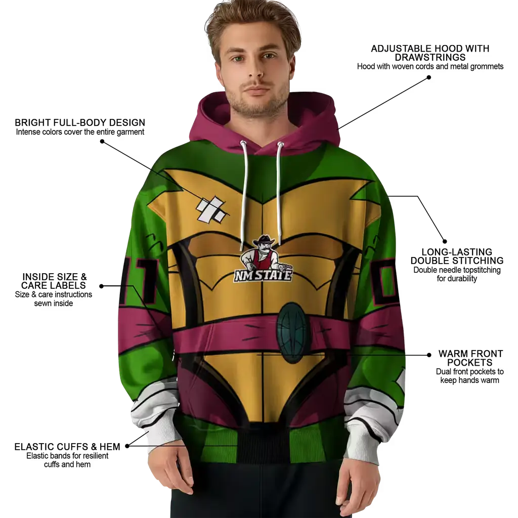 customized new mexico state aggies superhero armor crimson green hoodie latest model customized new mexico state aggies superhero armor crimson green hoodie latest model