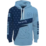 customized north carolina tar heels abstract shape light blue hoodie best selling
