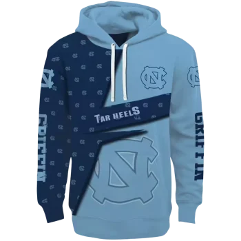 customized north carolina tar heels abstract shape light blue hoodie best selling