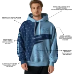 customized north carolina tar heels abstract shape light blue hoodie best selling