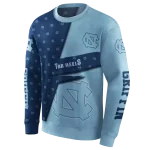 customized north carolina tar heels abstract shape light blue hoodie best selling
