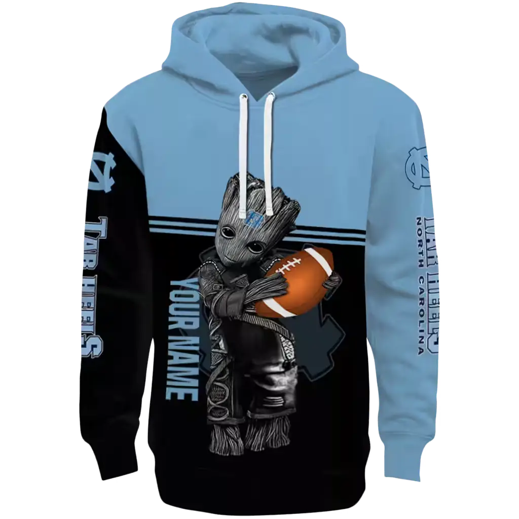 customized north carolina tar heels baby groot light blue black hoodie best selling customized north carolina tar heels baby groot light blue black hoodie best selling