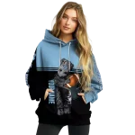 customized north carolina tar heels baby groot light blue black hoodie best selling