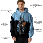 customized north carolina tar heels baby groot light blue black hoodie best selling