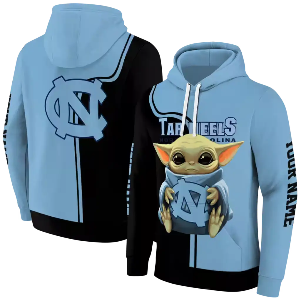 customized north carolina tar heels baby yoda light blue black hoodie fashion forward customized north carolina tar heels baby yoda light blue black hoodie fashion forward