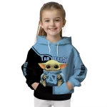 customized north carolina tar heels baby yoda light blue black hoodie best selling