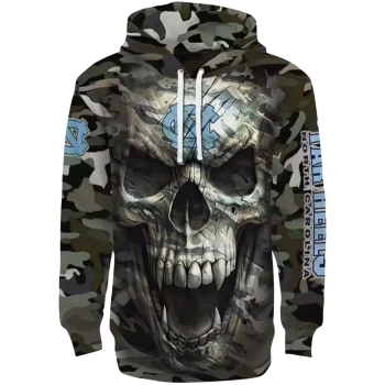 customized north carolina tar heels camo skull hoodie best selling