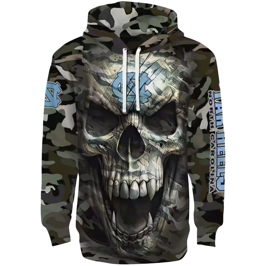 customized north carolina tar heels camo skull hoodie best selling customized north carolina tar heels camo skull hoodie best selling