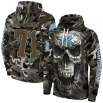 customized north carolina tar heels camo skull hoodie best selling