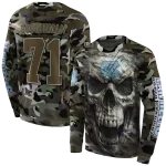 customized north carolina tar heels camo skull hoodie best selling