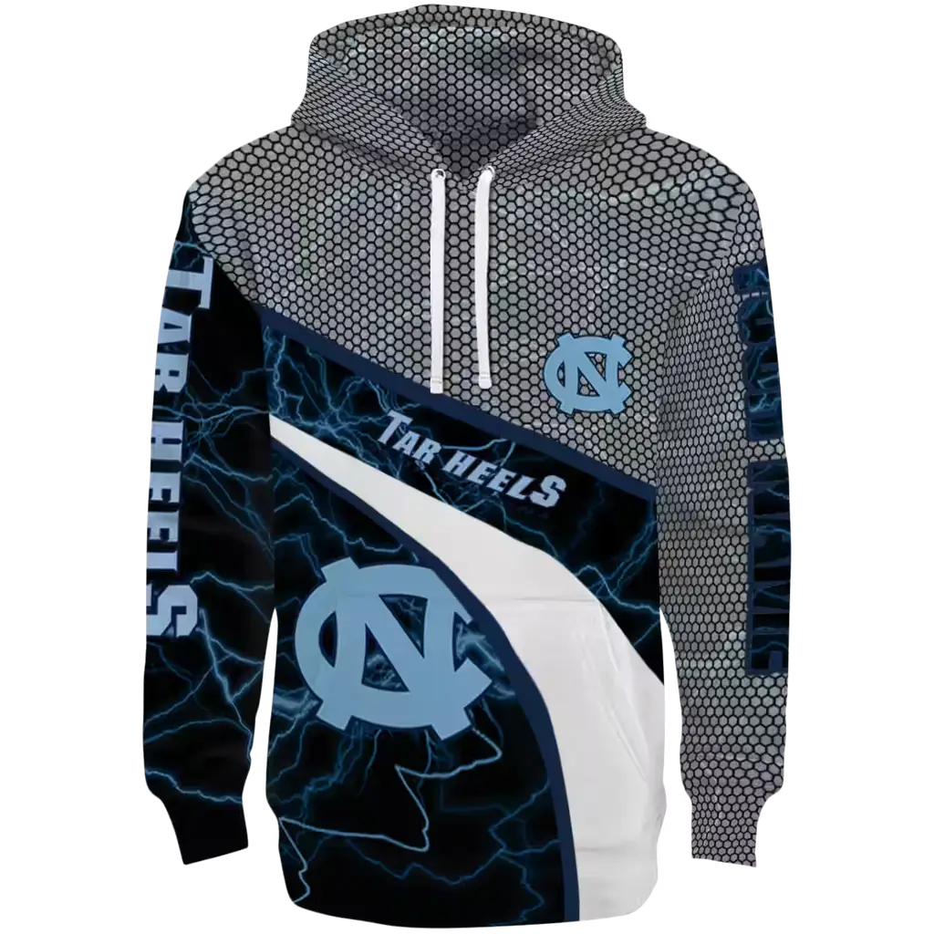 customized north carolina tar heels hexagonal mesh light blue black gray hoodie best selling customized north carolina tar heels hexagonal mesh light blue black gray hoodie best selling