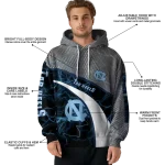 customized north carolina tar heels hexagonal mesh light blue black gray hoodie best selling
